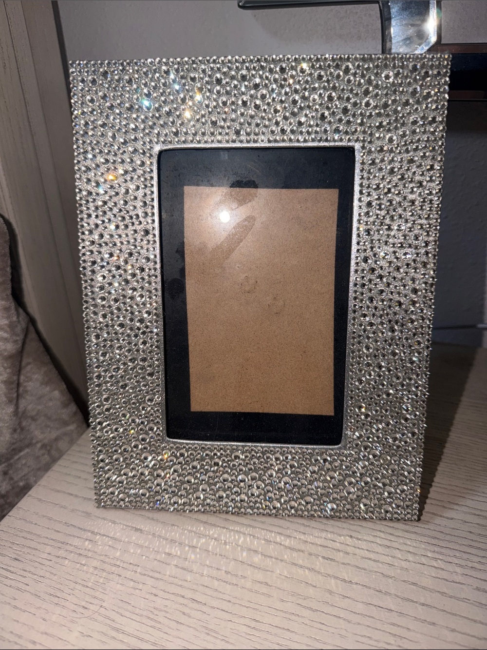 Silver Crystal Accent Photo Frame - Elegant Home Accents